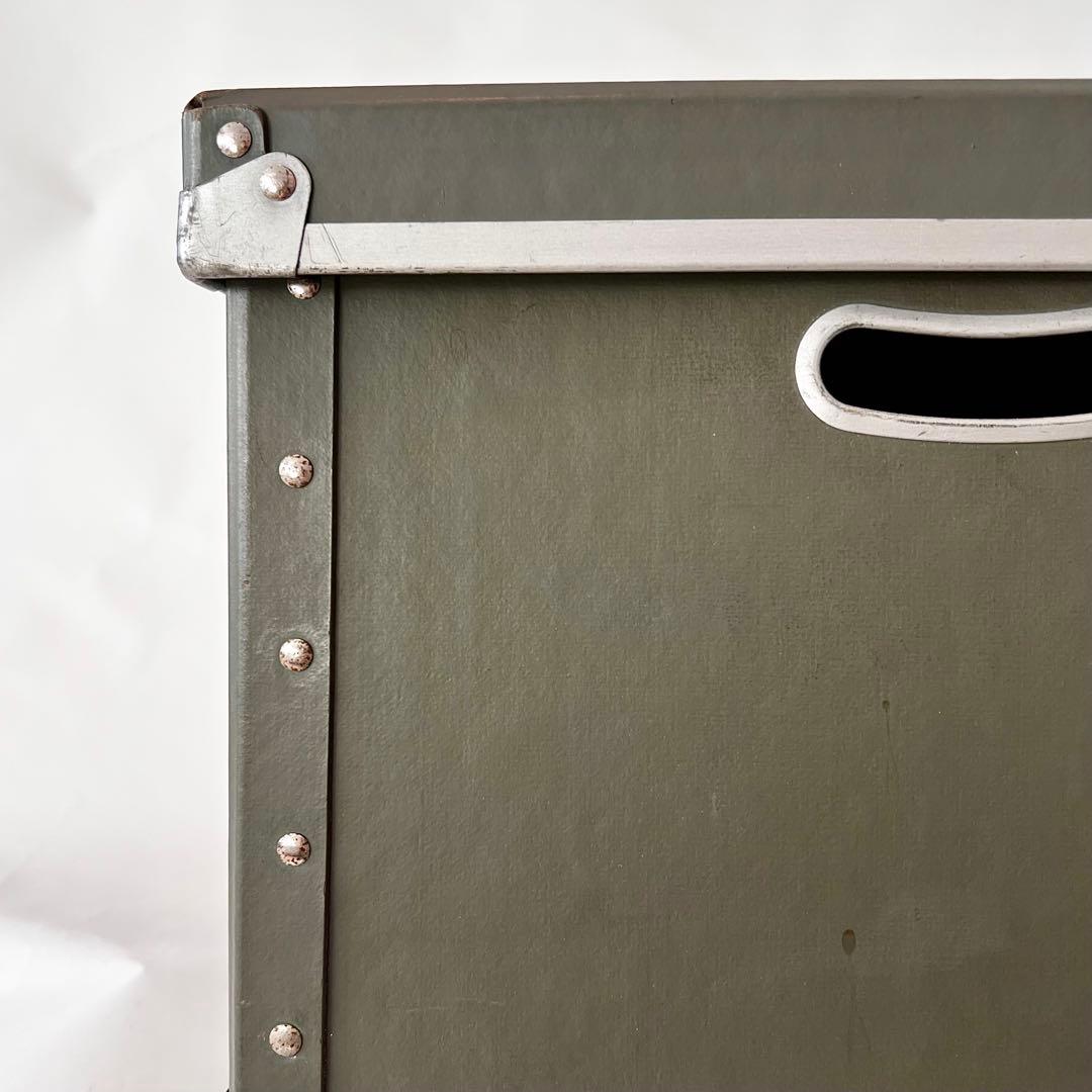 希少! 廃番グレー（超特大）無印良品 硬質パルプボックス 店舗用備品/ネーム付き