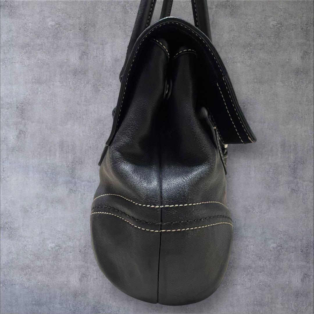 COACH SOHO ソーホー ペブルドレザー サッチェル バッグ 肩掛け 黒