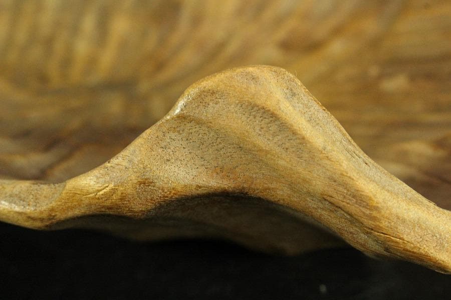 葡萄木 手付 器 木彫 古民具 時代物(K-LC949)