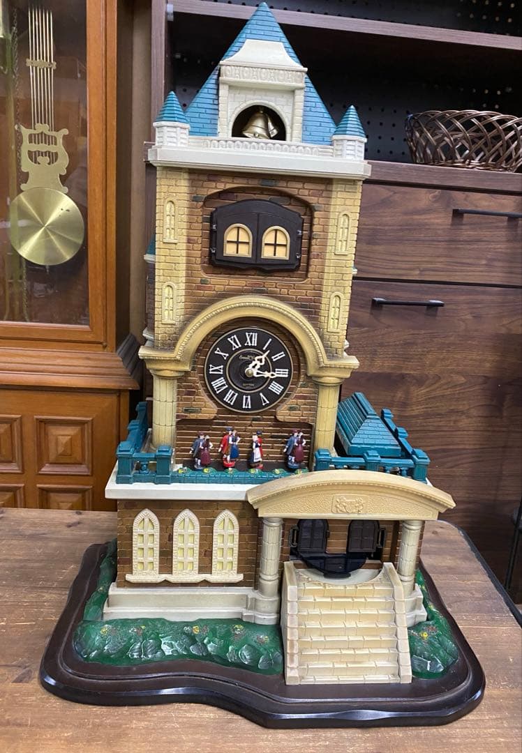 【昭和レトロ】からくり時計　リズム時計工業株式会社　美しく青きドナウ　ジャンク