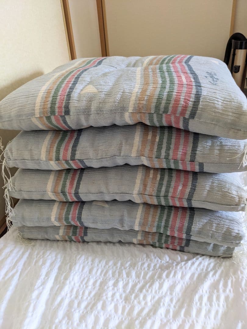 高級 夏用婚礼座布団 ふさ付き PARIS 5枚セット＋5枚カバー付（西川新品）