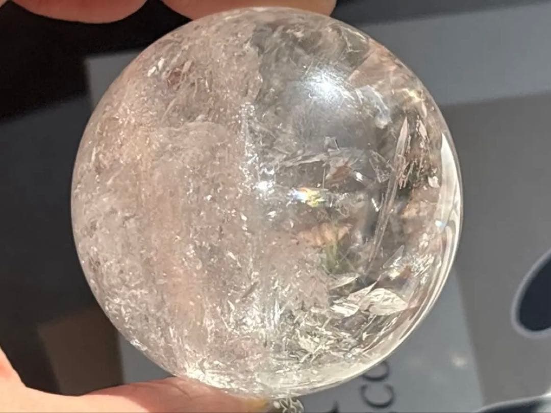 《ピンククリアクォーツ＊ピンクファイヤークォーツ小サイズスフィア》