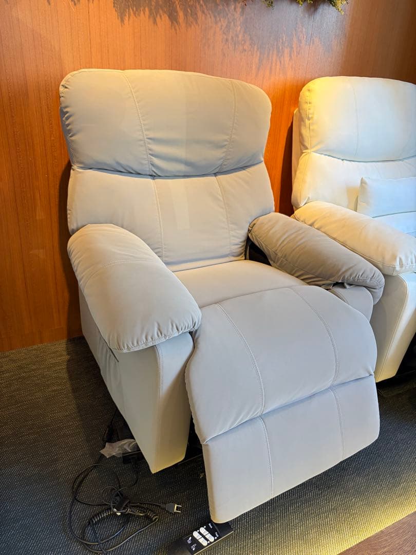 リクライニング機能付き1人掛けソファ 3脚セット