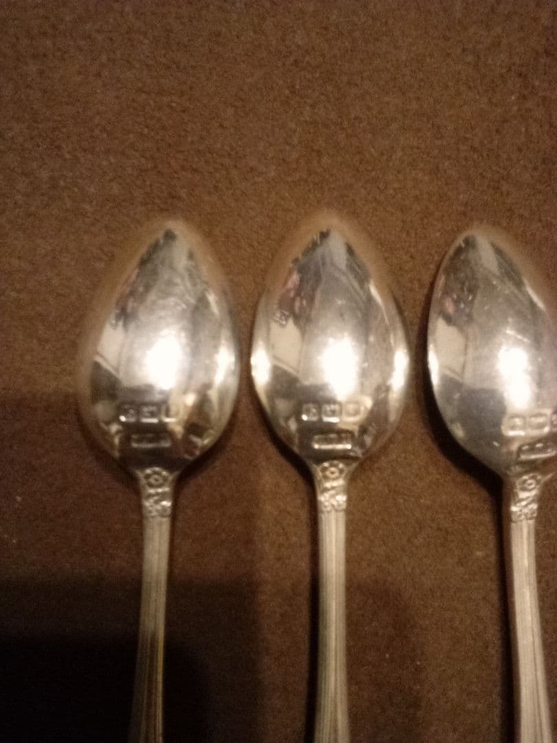 イギリス シルバーティースプーン ３本組 １９１５年