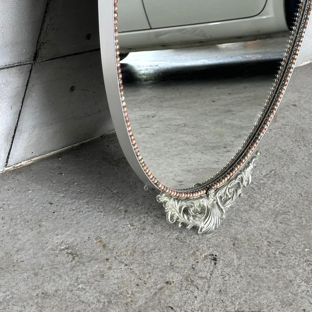 ✦豪華装飾✦ 楕円ヴィンテージ大型ミラー 貴族風 ロココ調デザイン　バロック調