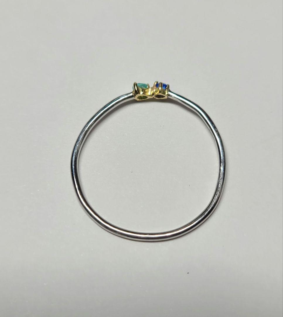 ネオンブルーの共演★バターリャパライバトルマリン&アウイナイト18金Pt900★