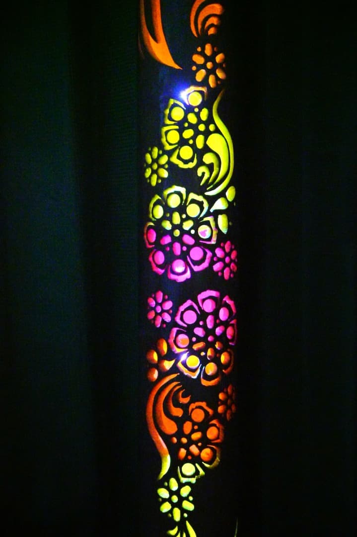 竹灯り　彩シリーズ　〜花模様〜　竹灯籠　極太孟宗竹