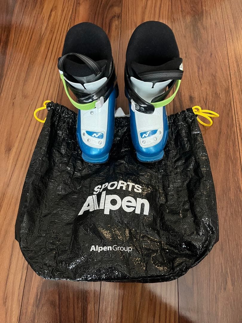 hedgehog　スキー 86cm 青/白 ポール付き　ブーツ16.0cm