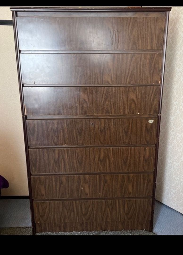 昭和レトロ家具　当時のたんす7段　引き取りも歓迎！