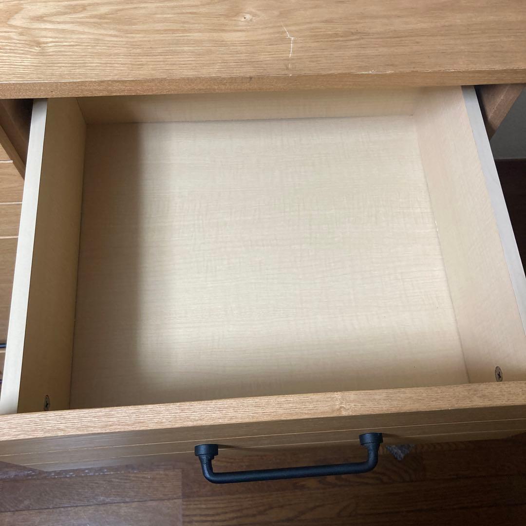 LOWYA 木製チェスト 整理箪笥 タンス4段 引き出し5個 88×42×102