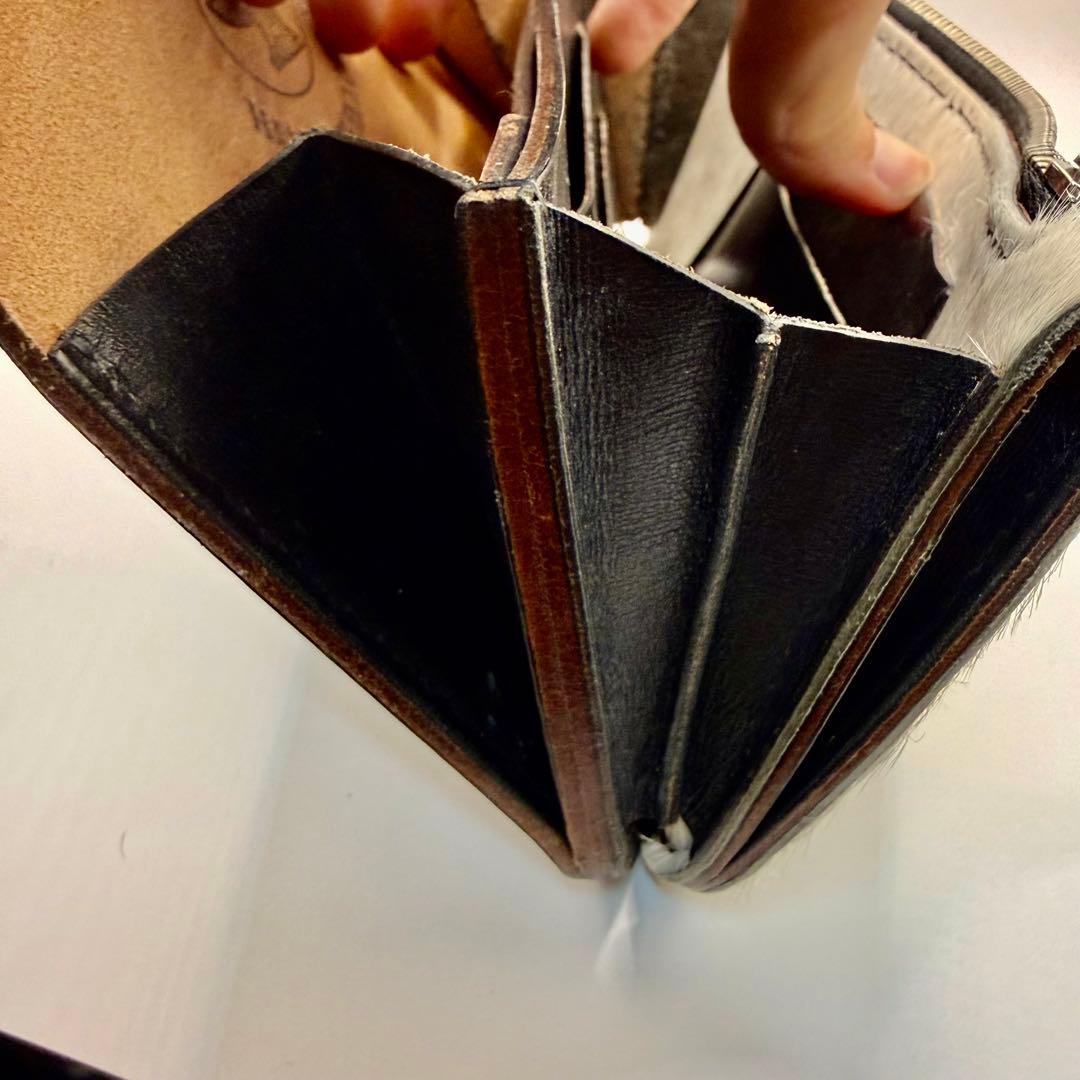 ギャラ付き　リンチシルバースミス　レザーウォレット　限定品ホワイトホース毛皮