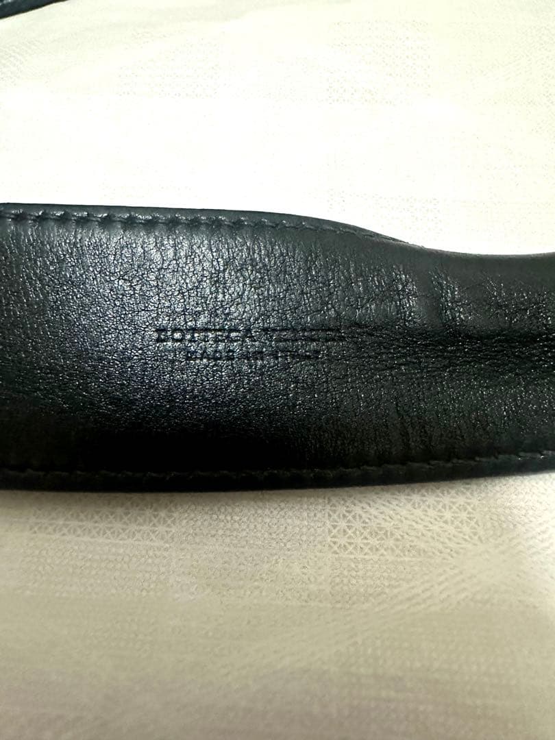 マコトBOTTEGA VENETA シボ革 リングベルト ブラック