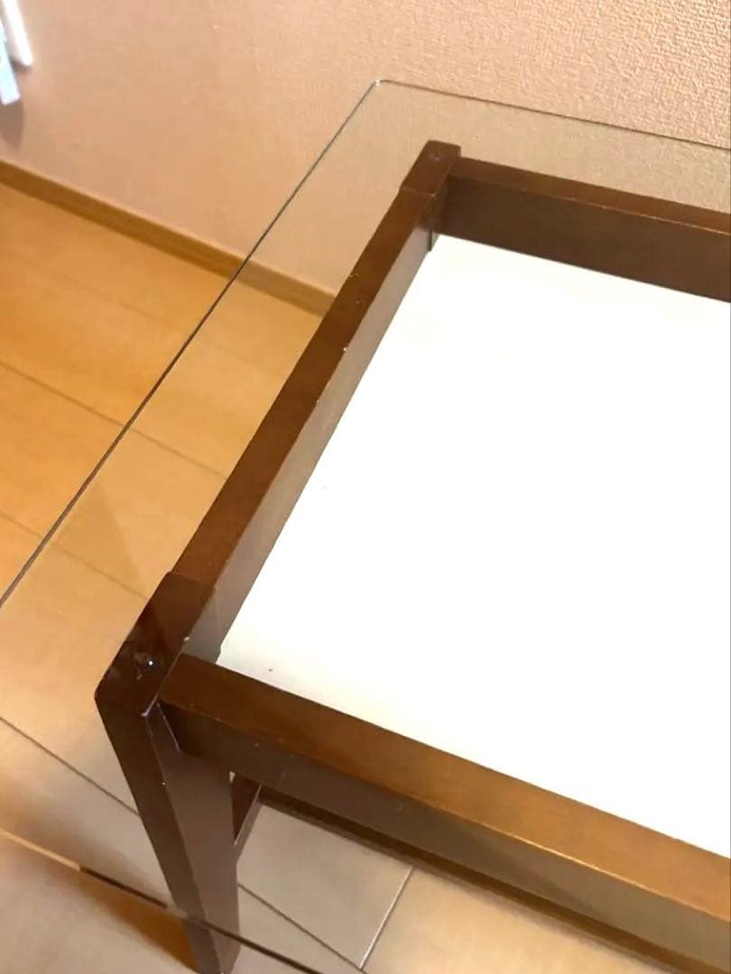 ガラス天板 ローテーブル センターテーブル