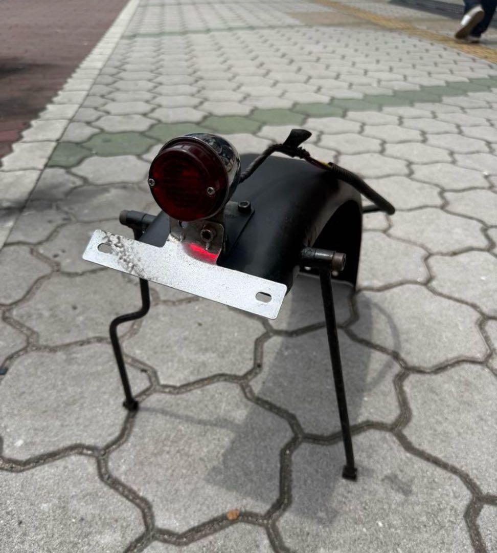 ビラーゴ250 社外フラットフェンダー　6インチ　テールランプナンバーステー