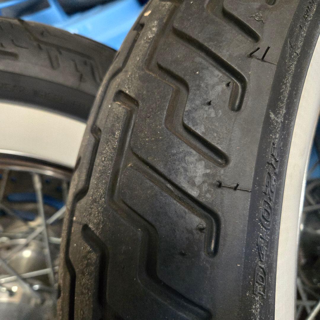 ダンロップ/ハーレー純正タイヤ/走行1,100㌔のみ/ホイール、ディスク付