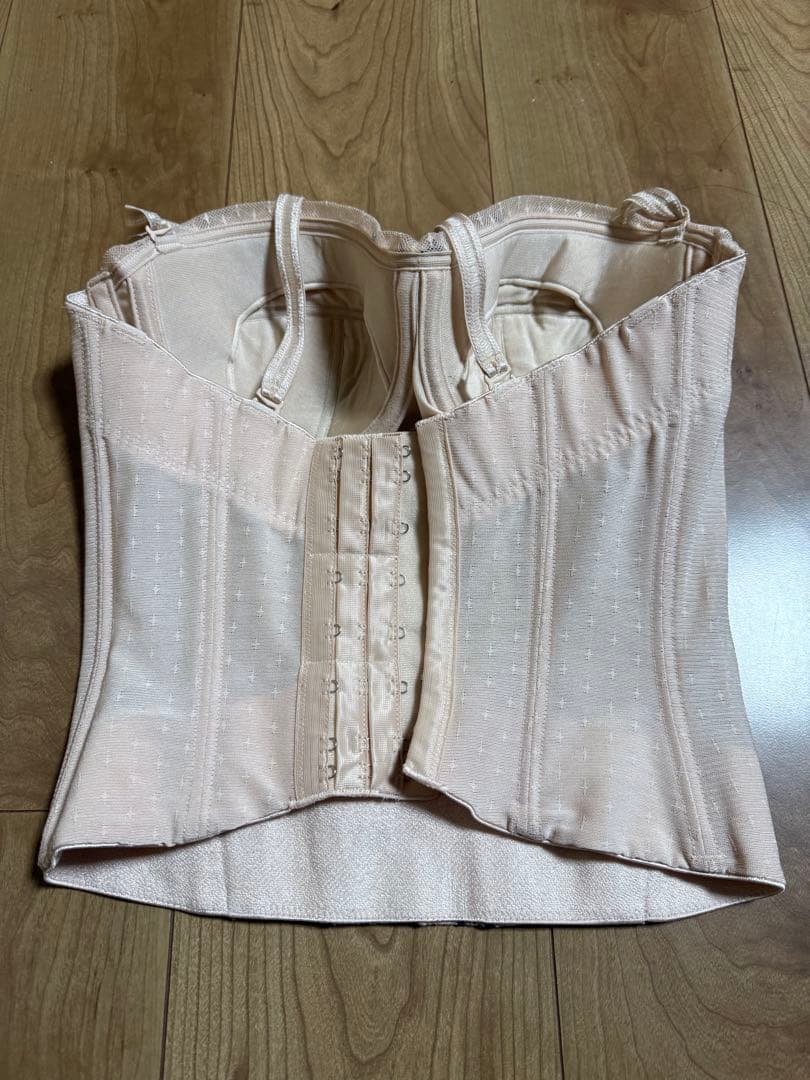 花柄刺繍 コルセット1/2カップロングブラジャー D70