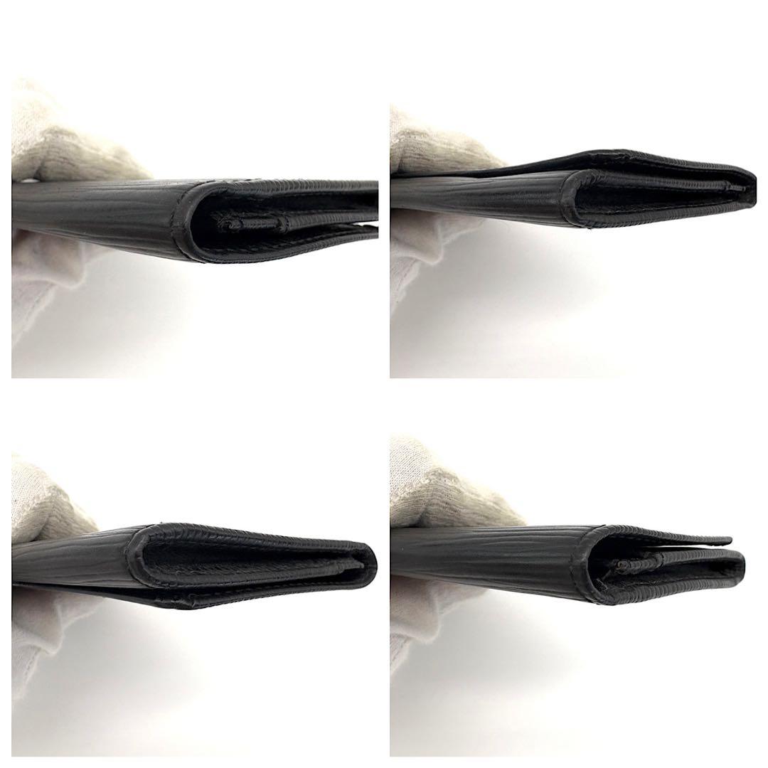 VUITTON　長財布　エピ　二つ折り　黒　レザー　札入れ　カードケース　名刺