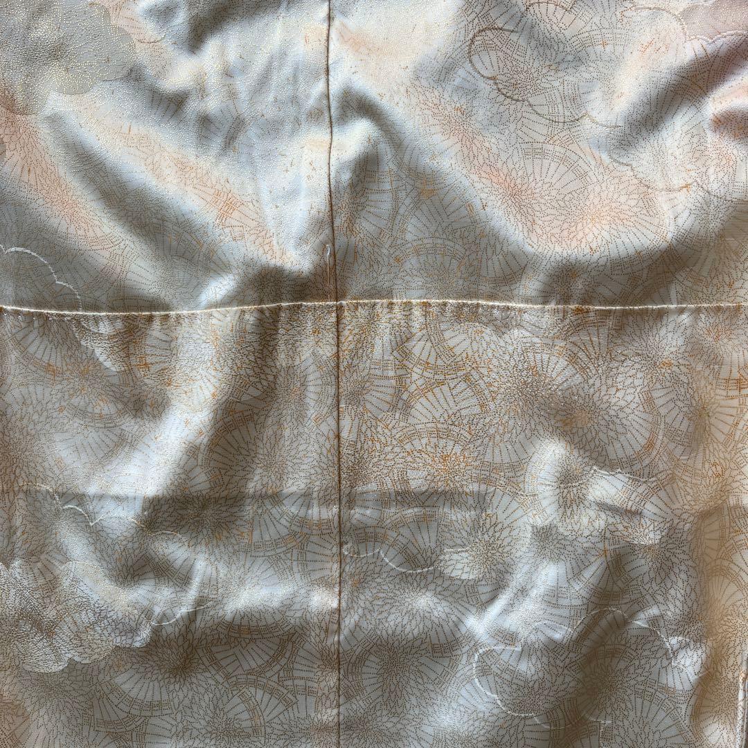 七五三 七歳着物　アンティーク　刺繍艶やか10点セット　オレンジ