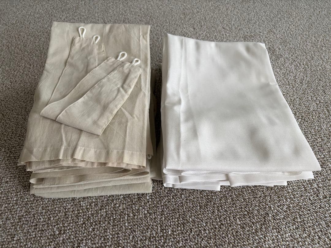 無印良品 カーテン 10枚セット（綿5枚・レース5枚）幅100×丈135cm