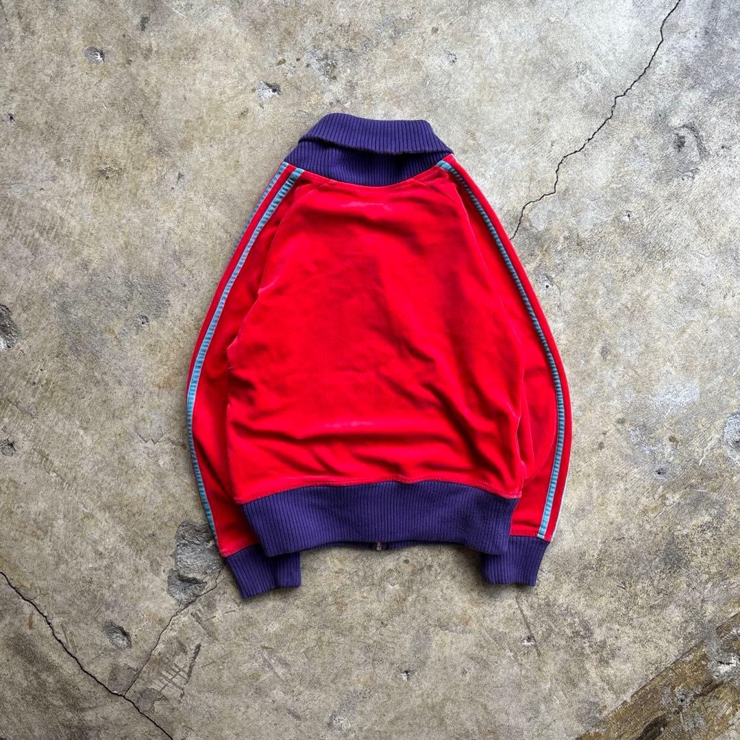 トップス 00s adidas velor fabric track jacket M