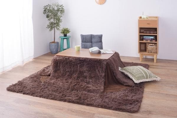 おしゃれ ふかふか 触り心地いい かわいい 暖かい 長方形 こたつ布団 ブラウン