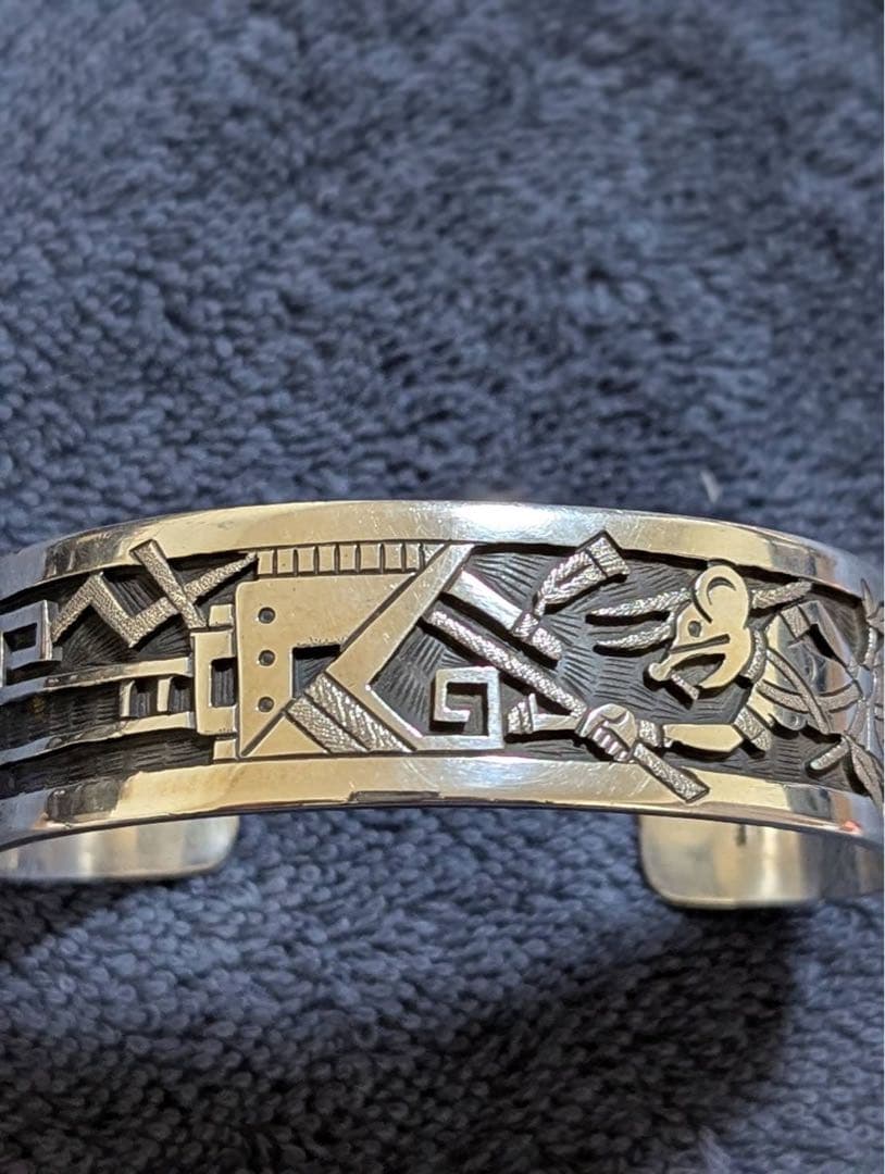 インディアンジュエリー　バングル　ホピ族　ワズワース