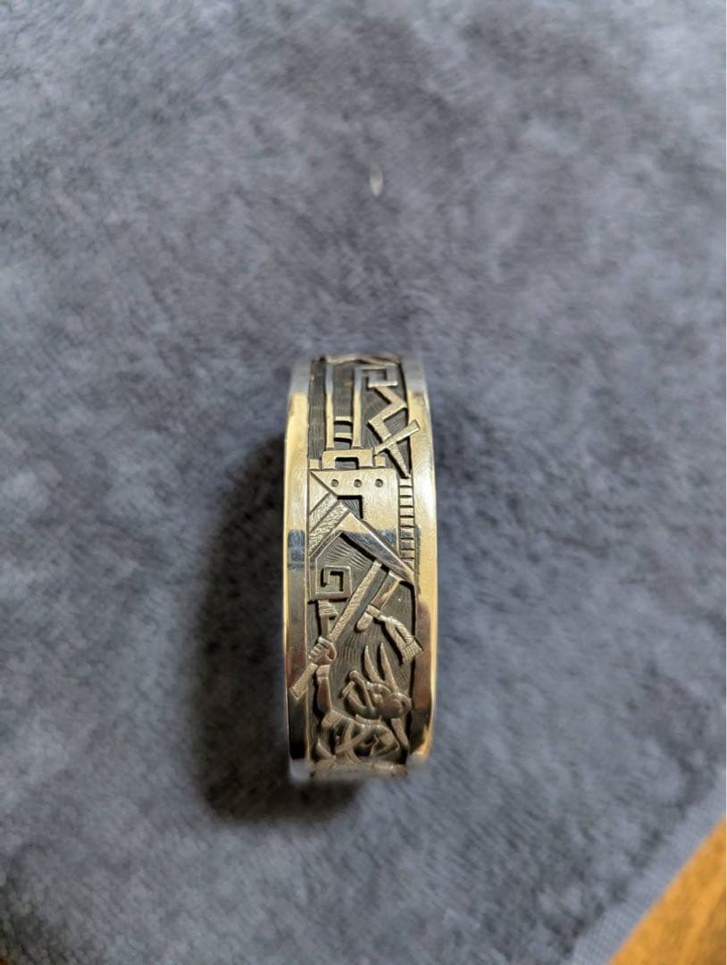 インディアンジュエリー　バングル　ホピ族　ワズワース