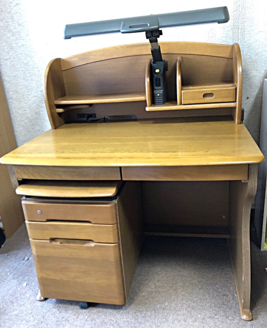 【送料込み】天然木 学習机 勉強机 ③ 机