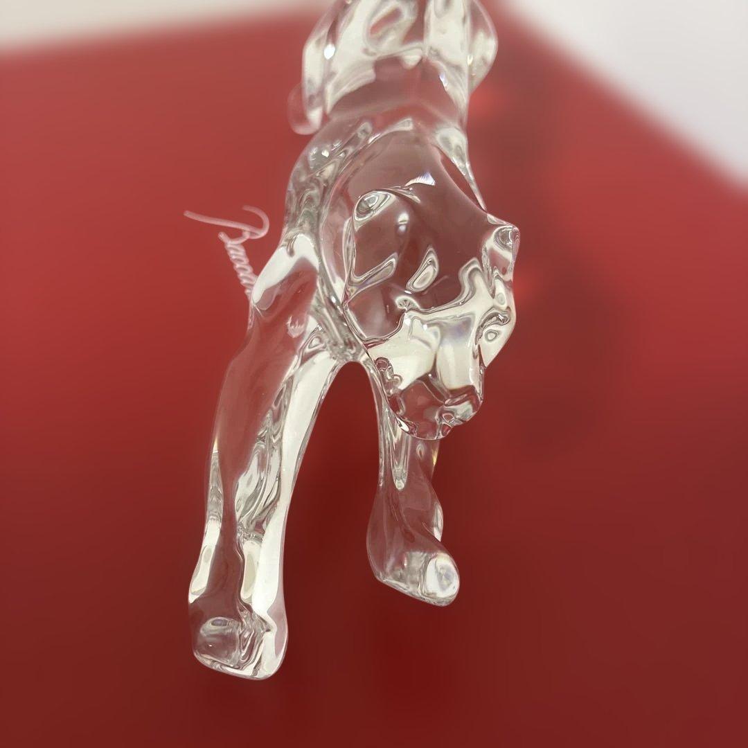 バカラ　パンサーリープ　クリスタルガラス置き物