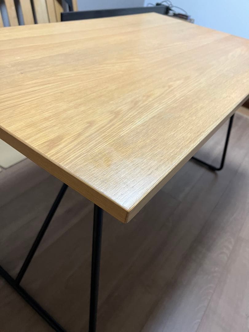 【無印良品　オーク材】木製折りたたみテーブル
