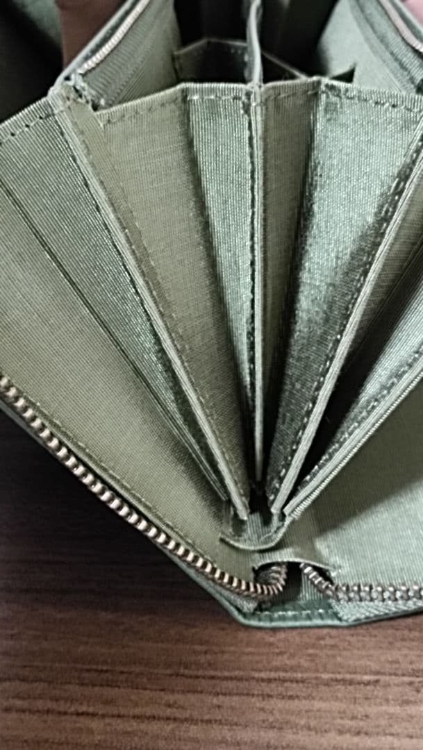 豊岡工房 牛革 お薬手帳 マルチケース 多機能 財布 オリーブ