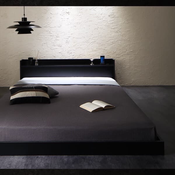 コンセント付きフロアベッド Geluk セミダブル