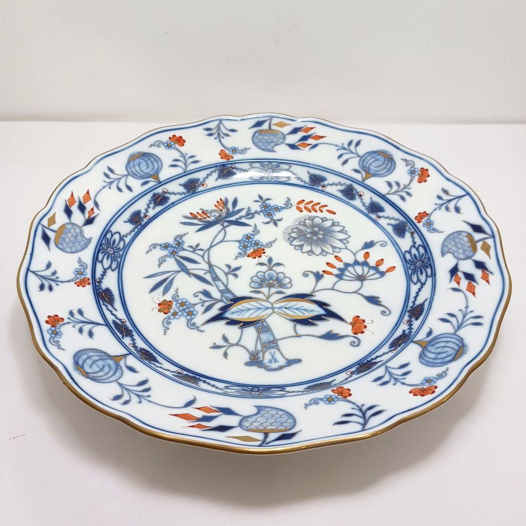 Y3169 マイセン 朱金オニオン カラーオニオン プレート 直径24.8㎝　D