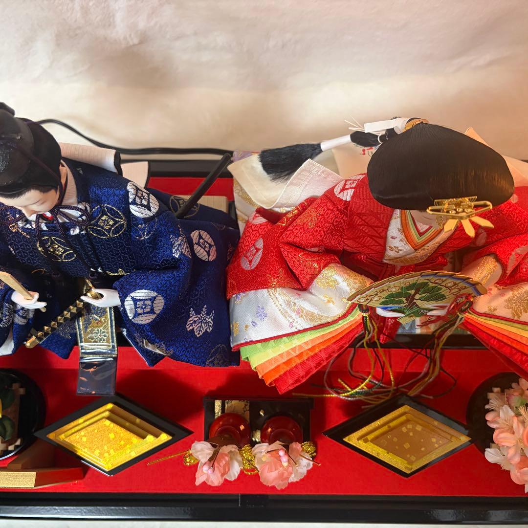 雛人形 親王飾り ケースあり ガラスケース ひな人形　曽根人形　人形の正栄