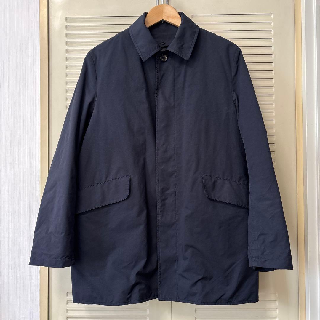 ビショップMORRIS & SONS ライナー付きステンカラーコート ネイビー