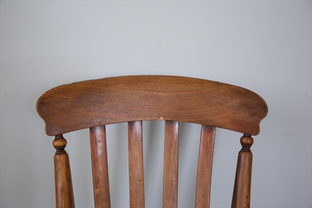 英国アンティーク木製キッチンチェア/ダイニングイス椅子/飾り棚(89-227-1