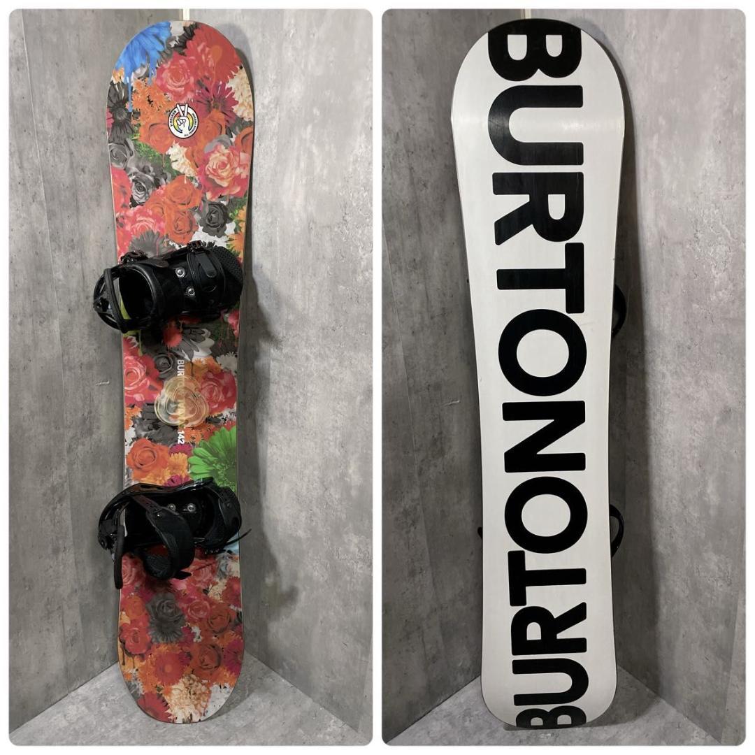 レディース BURTON SOCIAL 142cm 花柄 スノボバイン バートン