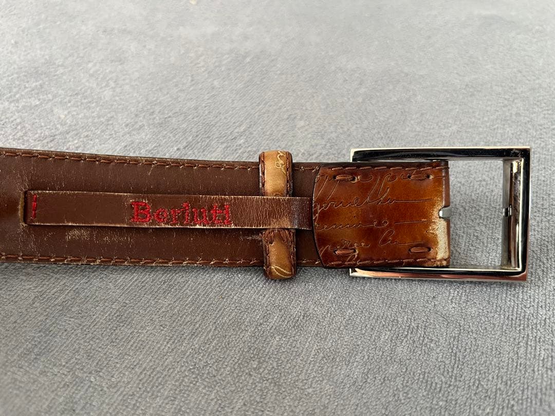 Berluti ブラウンレザー ベルト