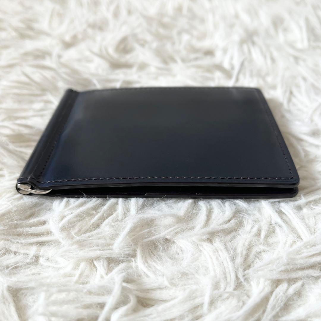 未使用級✨CYPRIS キプリス　マネークリップシェルコードバン　ネイビー