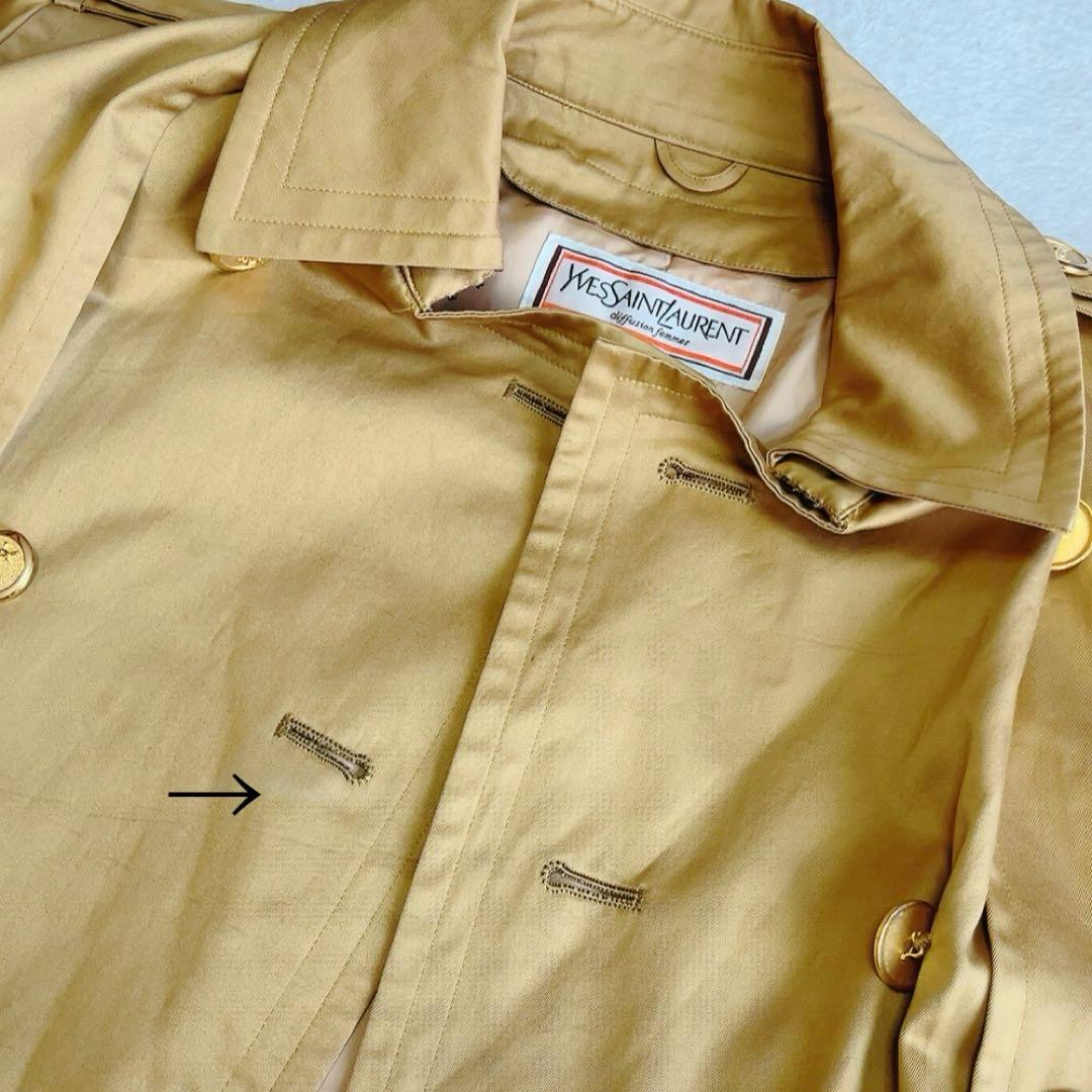 Yves Saint Laurent 金ボタン トレンチコート ベージュ　ダブル