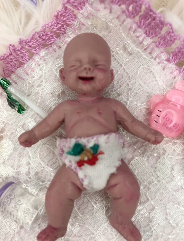 ミニチュアフルシリコン　リボーンドール