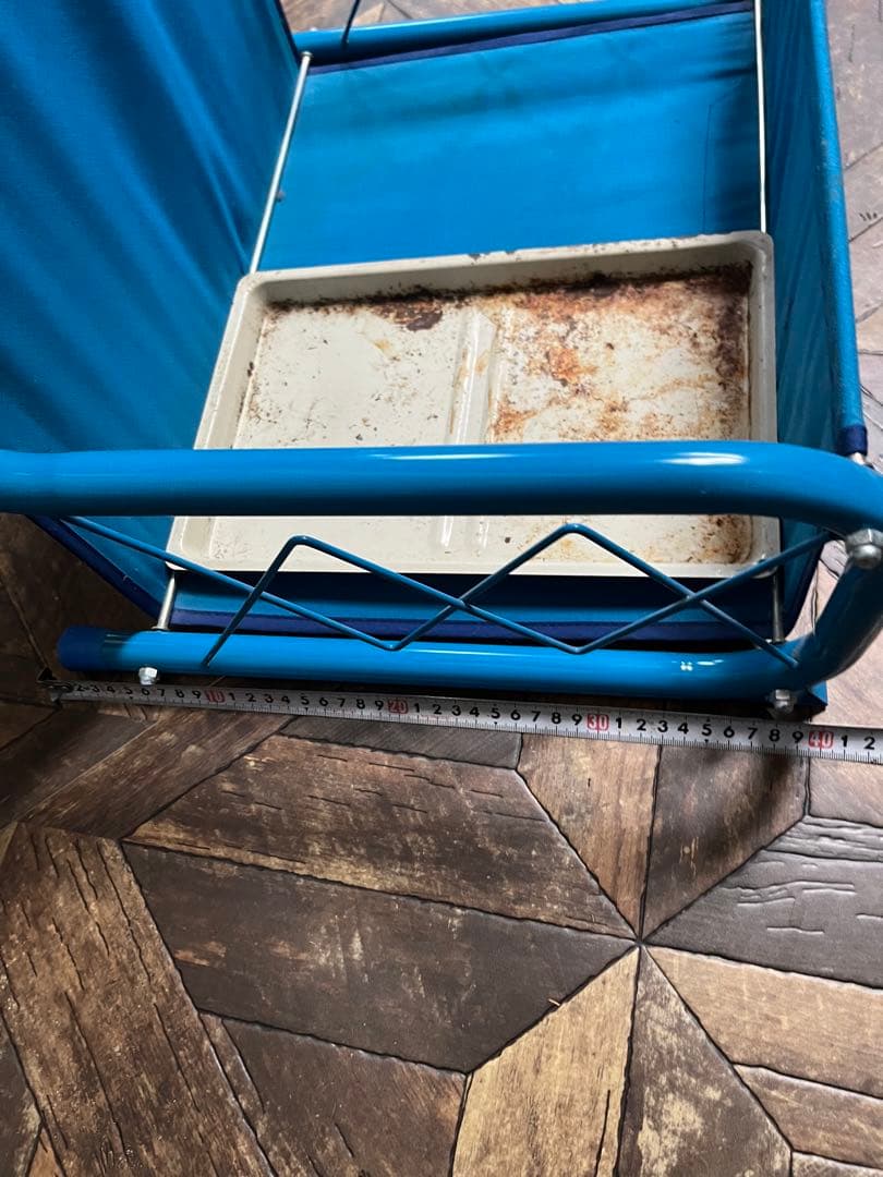 青 ハンガーラック レトロポップ インテリア アンティーク 当時物 昭和レトロ