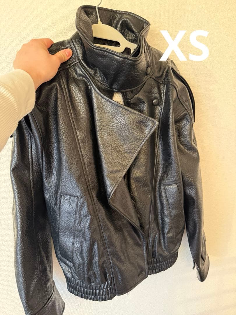 新品 ZARA フェイクレザージャケット XS