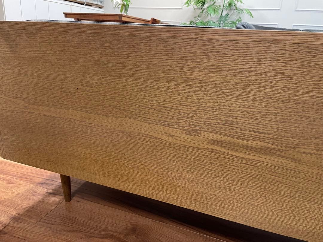 グレー ファブリックソファ 木製フレーム