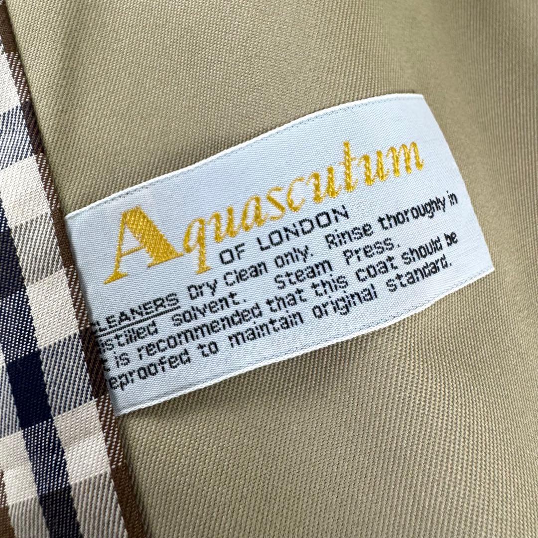 極美品★アクアスキュータム トレンチコート 英国製 大きいサイズ 3XL相当