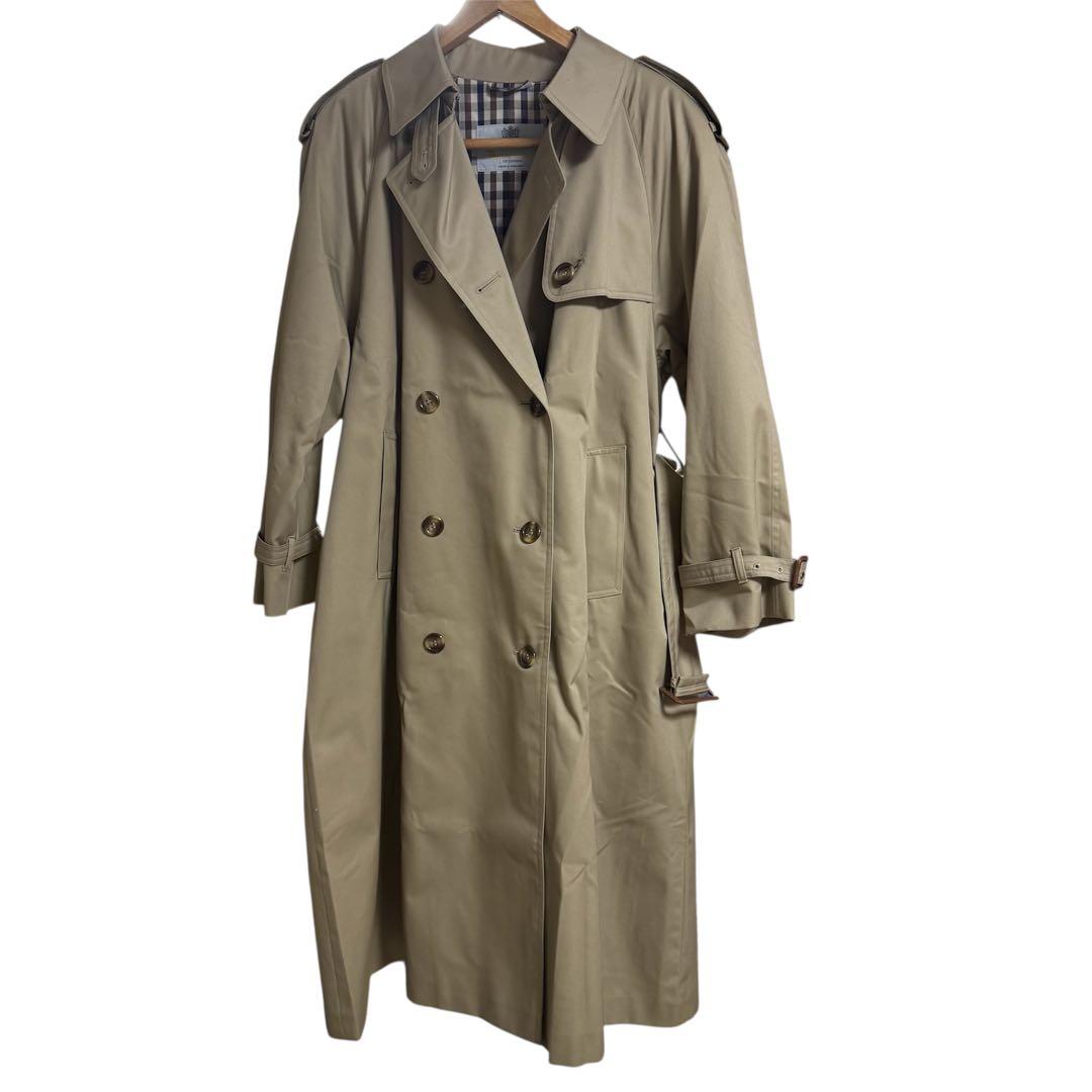 極美品★アクアスキュータム トレンチコート 英国製 大きいサイズ 3XL相当