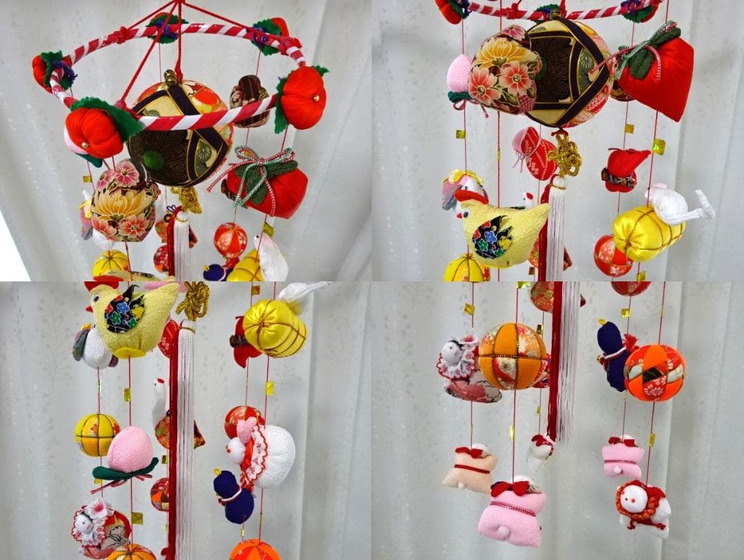 【3】縁起の良い柳川さげもん　木目込み鞠　吊るし雛　ハンドメイド　ひな祭り