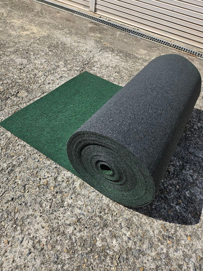【新品】本格ポリエステル不織布 防草シート(グリーン)厚手　巾1m×40m