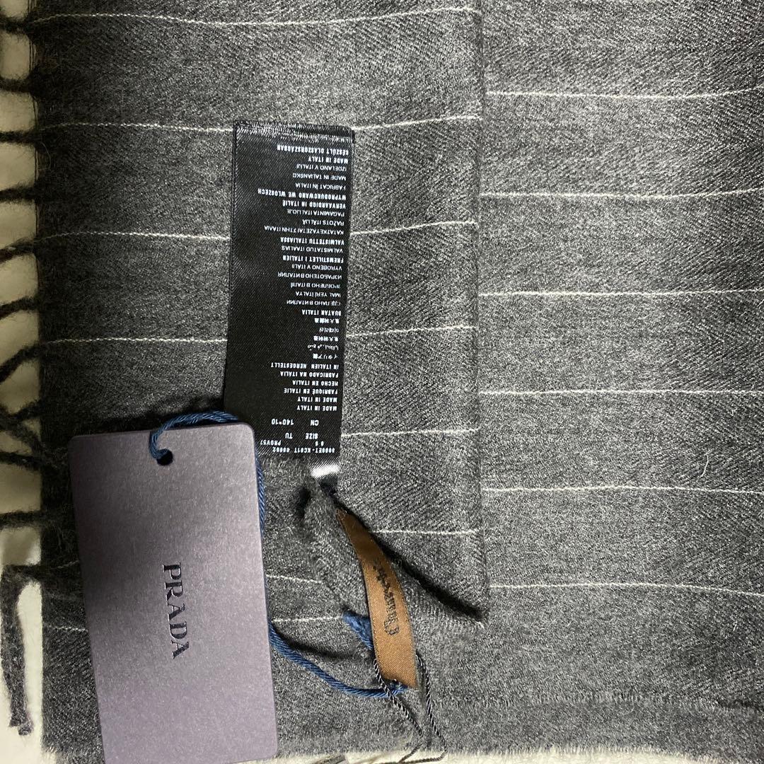 PRADA. カシミヤ100%正規品075made in Italy新品マフラー