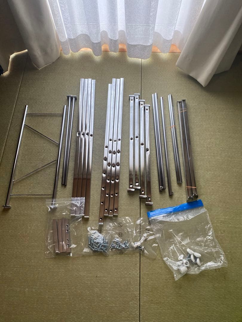 スチールラック 部品一式 + 棚板2枚